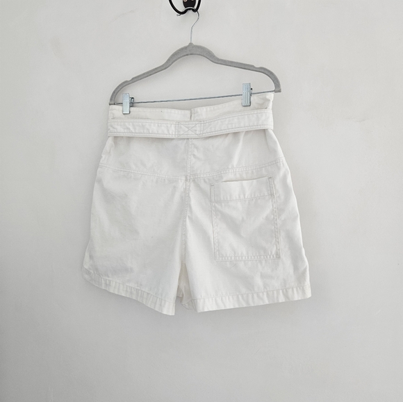 Phillip Lim Belted Cargo Ecru High Waisted Cotton Not Too Short Shorts - Picture 8 of 12